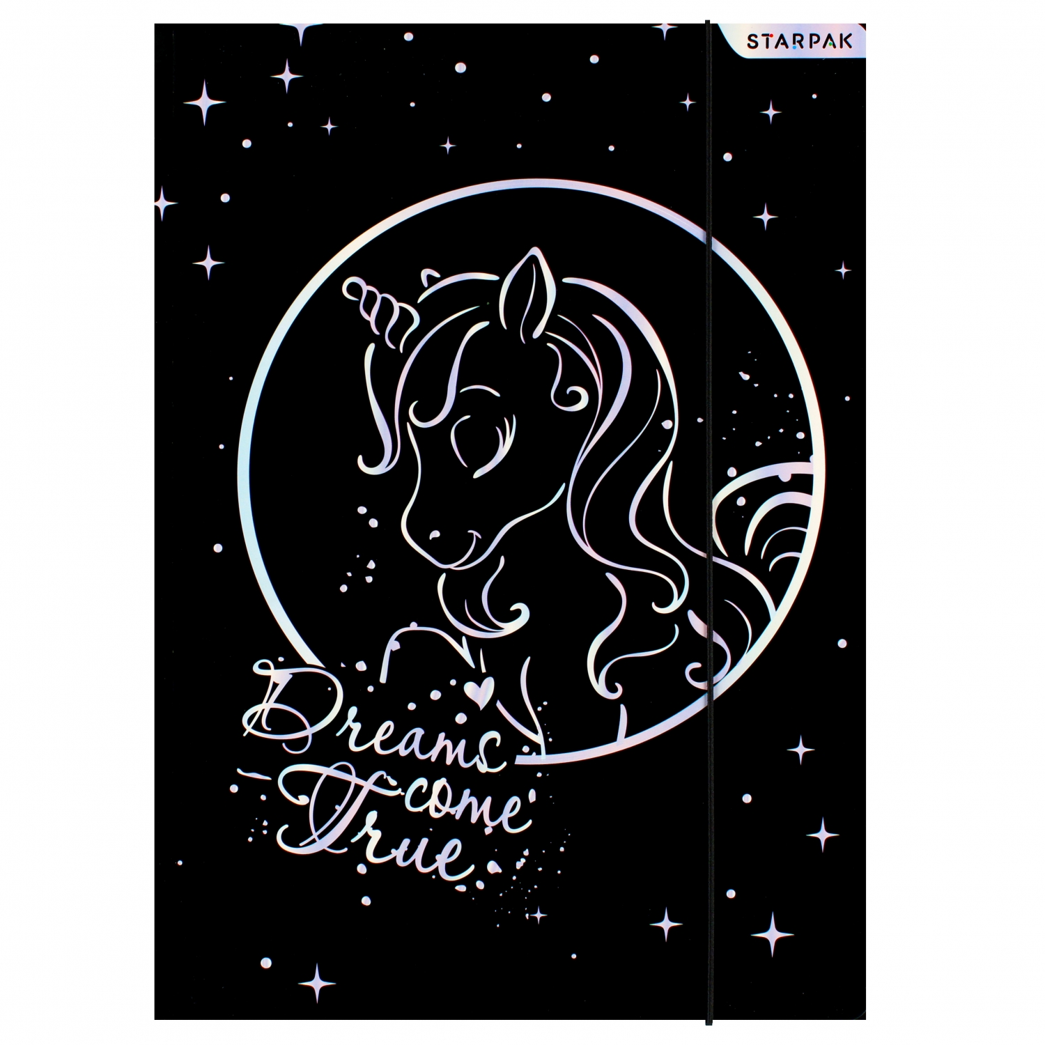 cartella con gomma da cancellare a4 unicorno holo