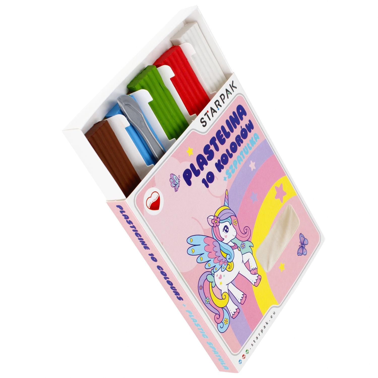 Plastilina ondulata da 10 colori + polvere di pan