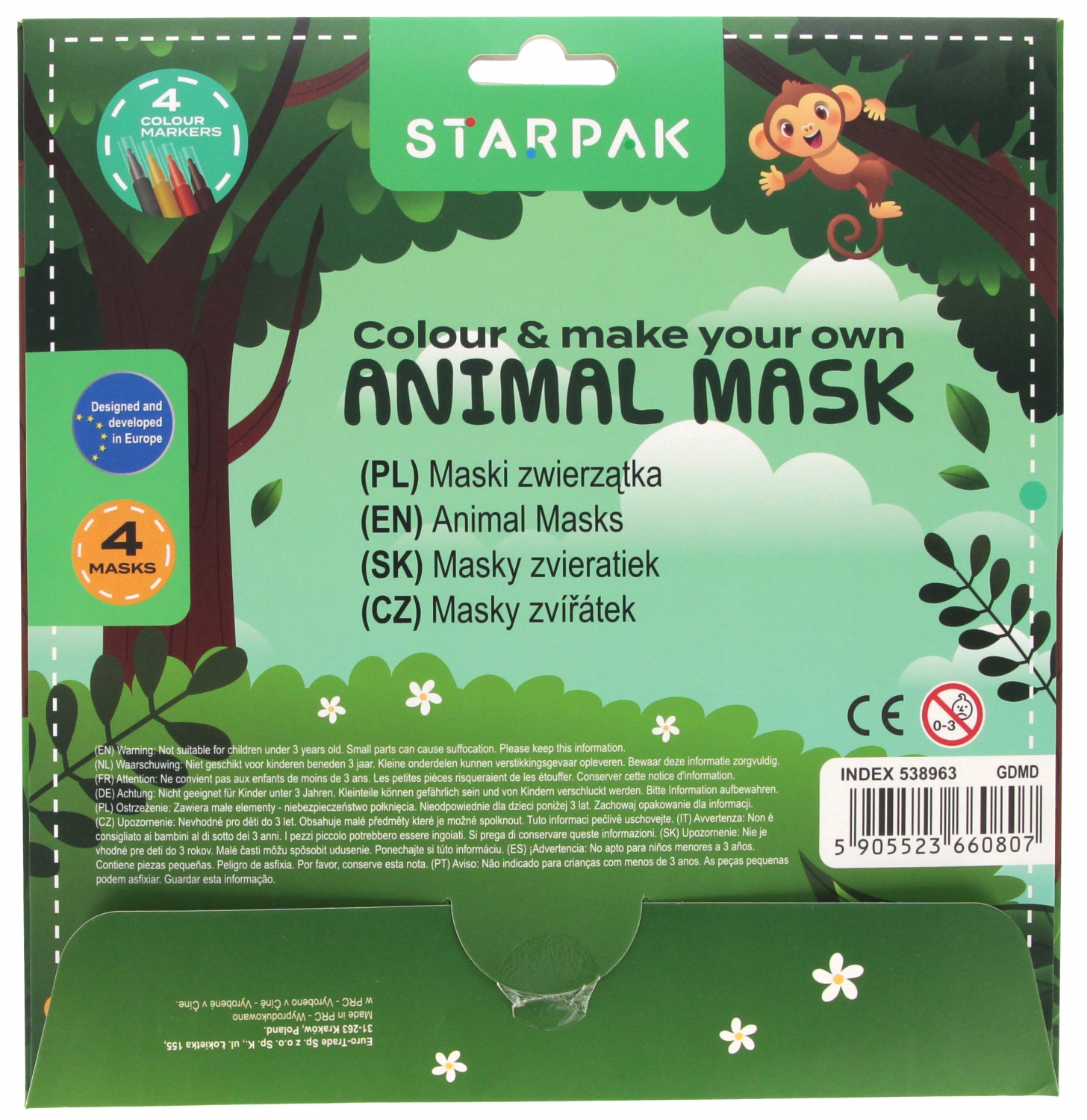 set di maschere per animali pud starpak
