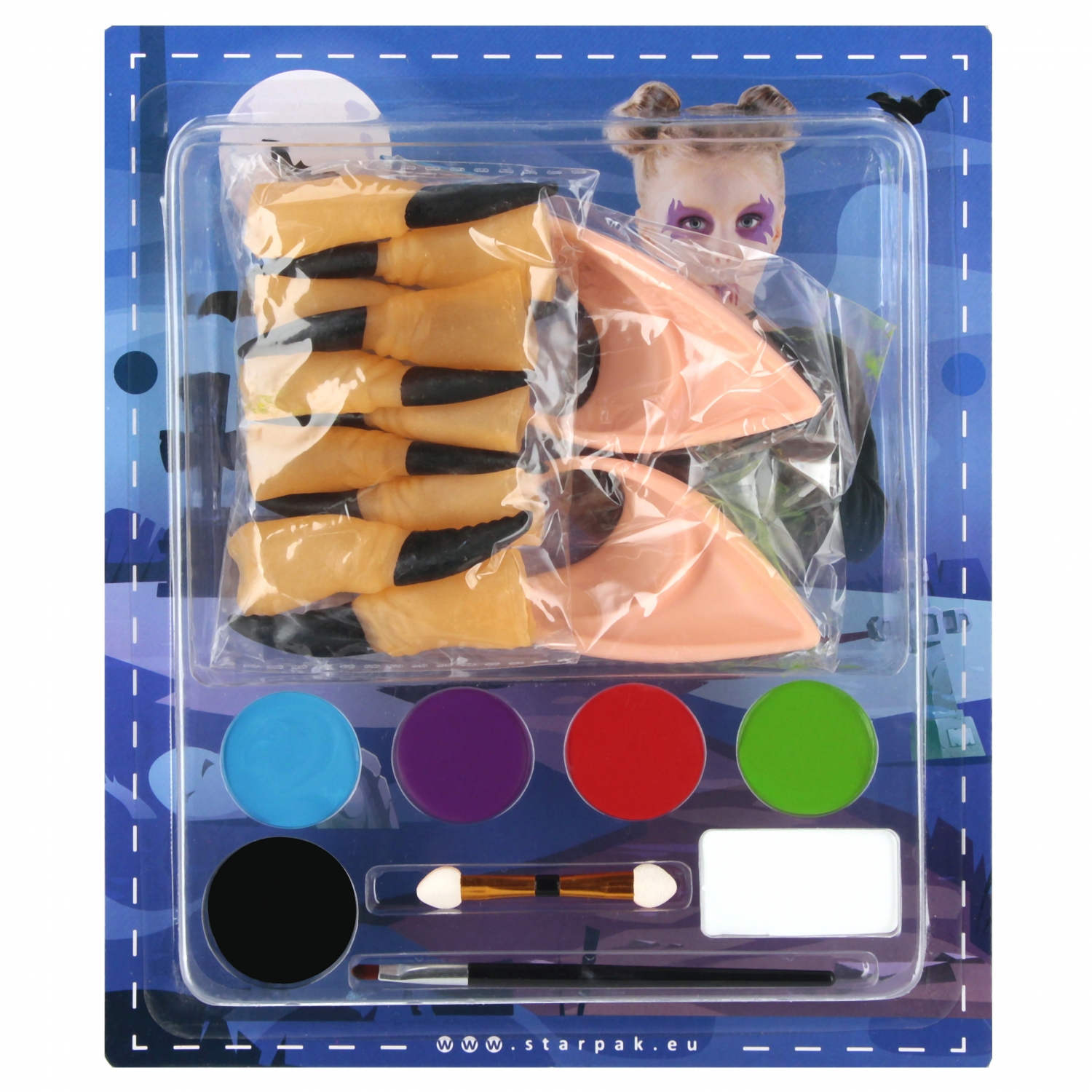 Trucchi per il viso 6 colori + orecchie + artigli