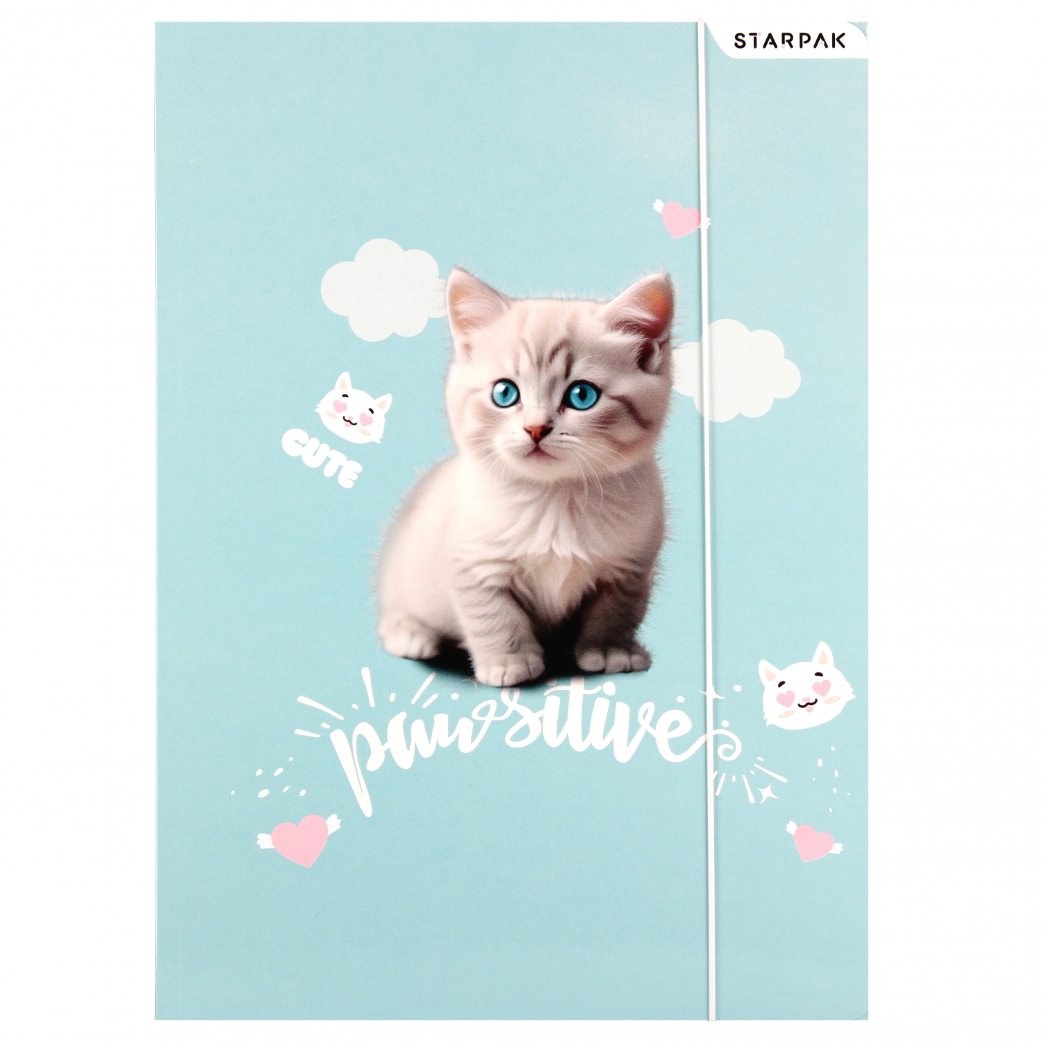 cartella con elastico carta a4 kitty starpak foil