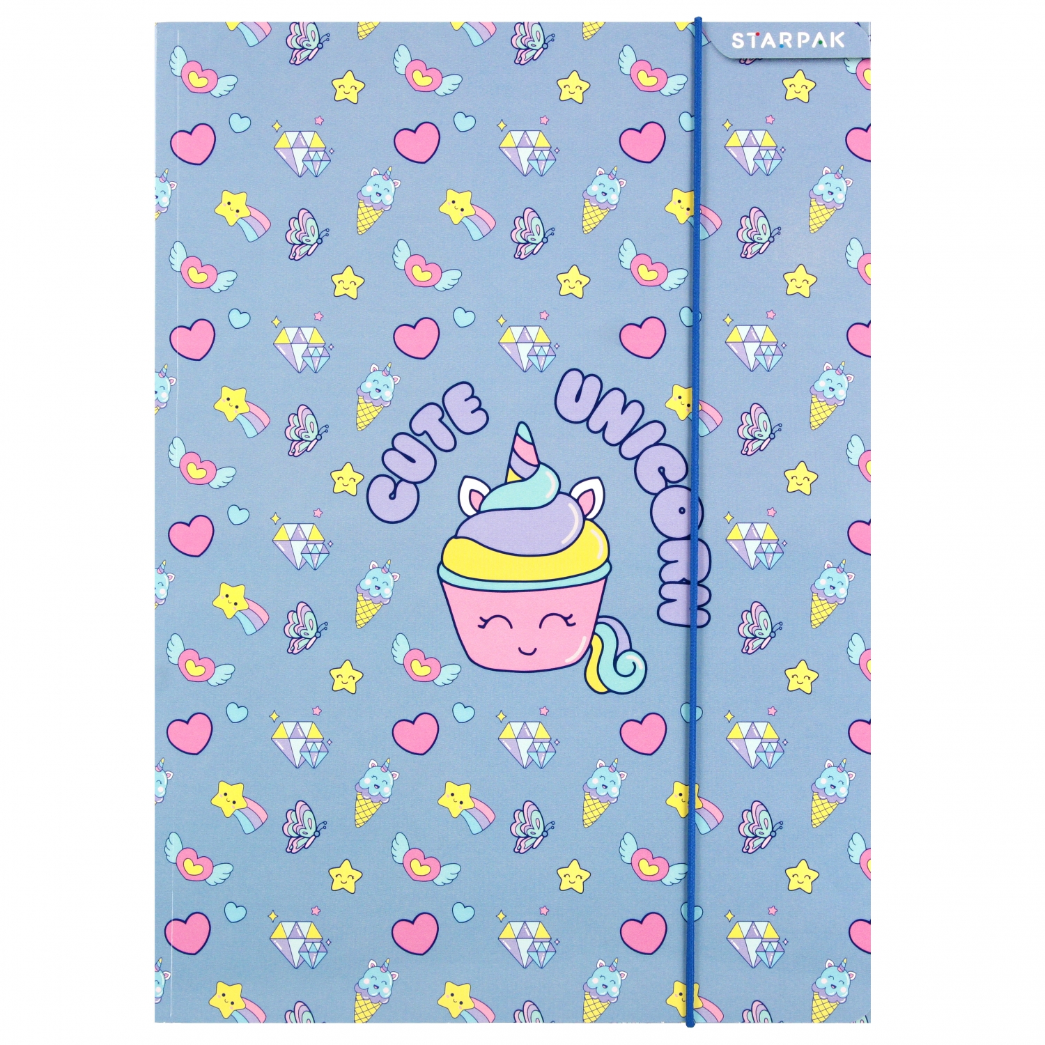 cartella con elastico carta a4 unicorno starpak fo