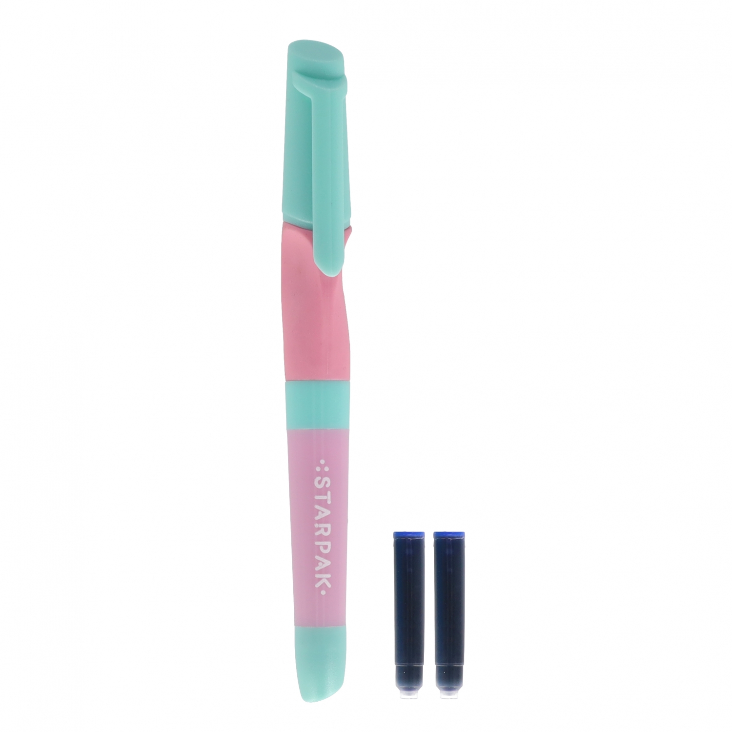 penna in blister Starpak rosa/menta + 2 cartucce p