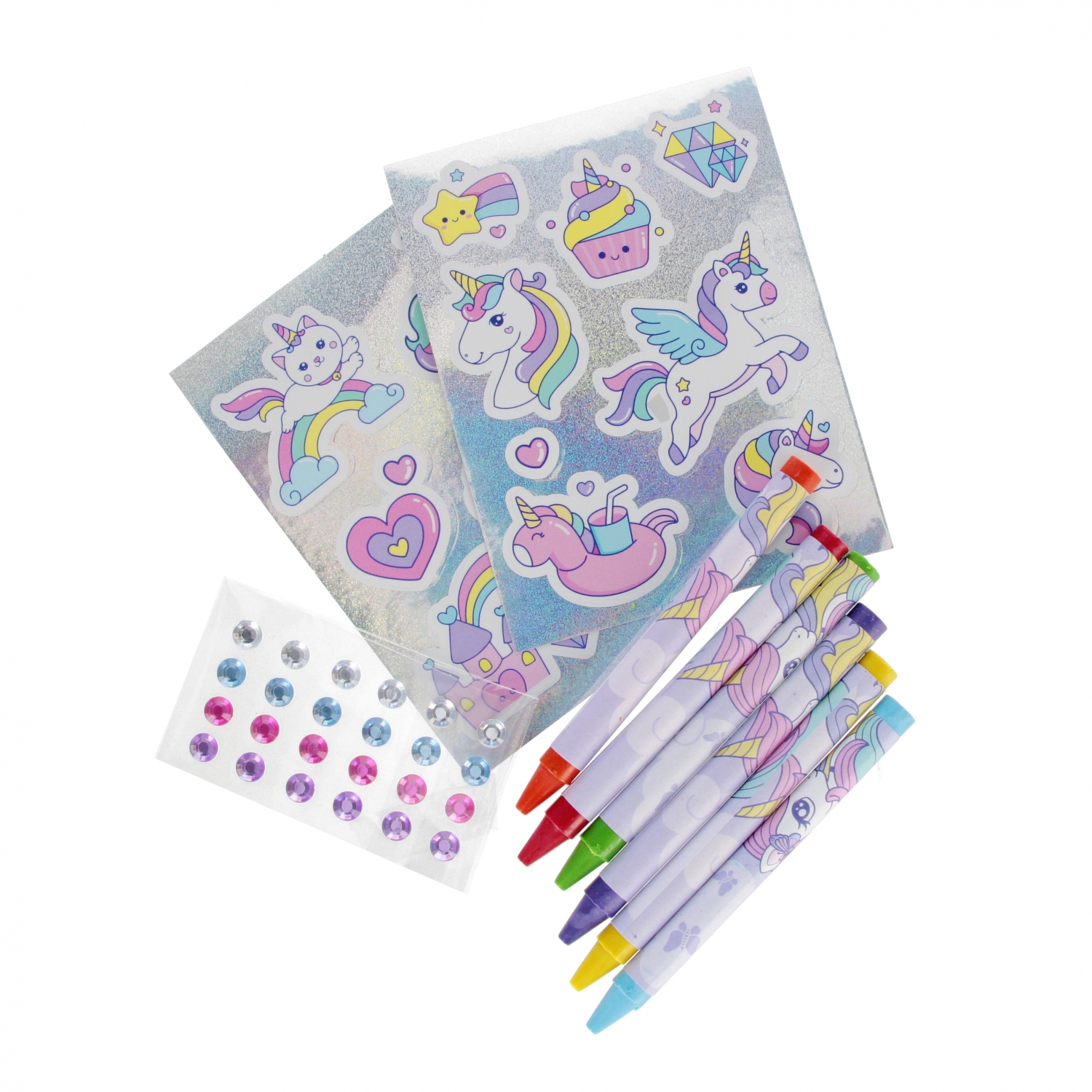 set creativo colore + unghie + gesso + unicorno di