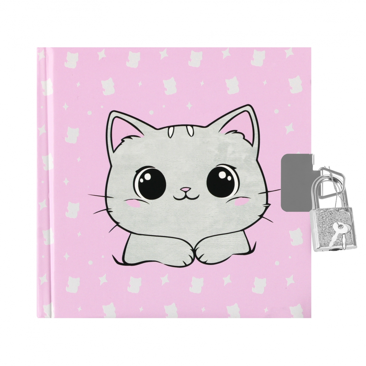 diario con lucchetto 135x135 borsa peluche gattino