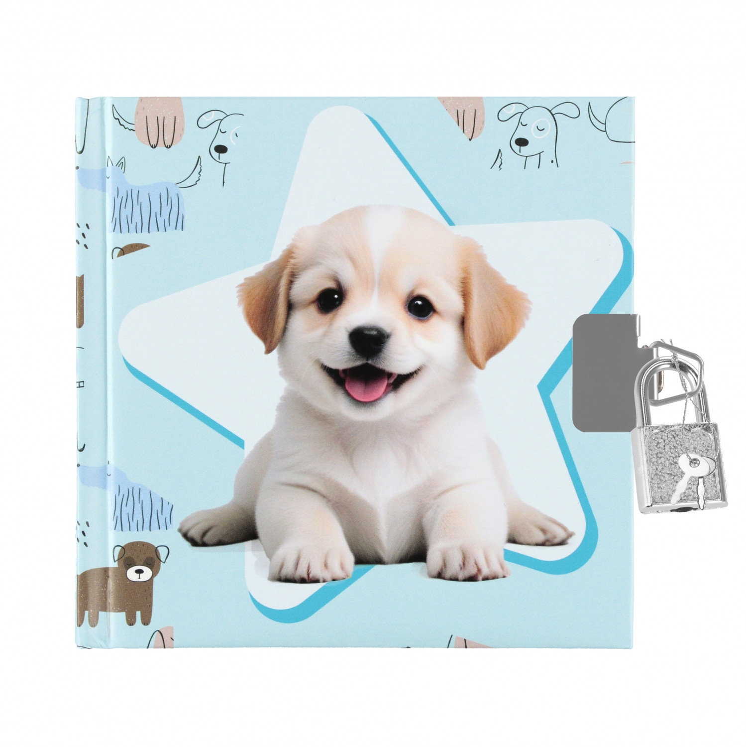 diario con lucchetto 135x135 cuties doggy bag con