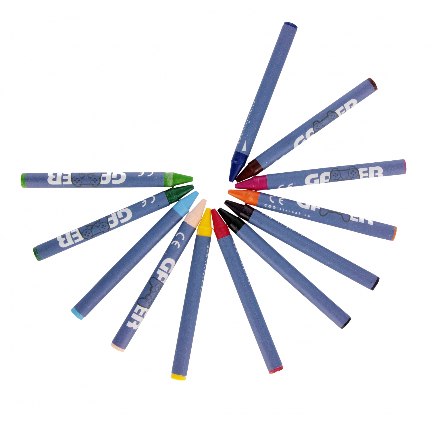 pastelli a cera 12 colori blocco starpak pud