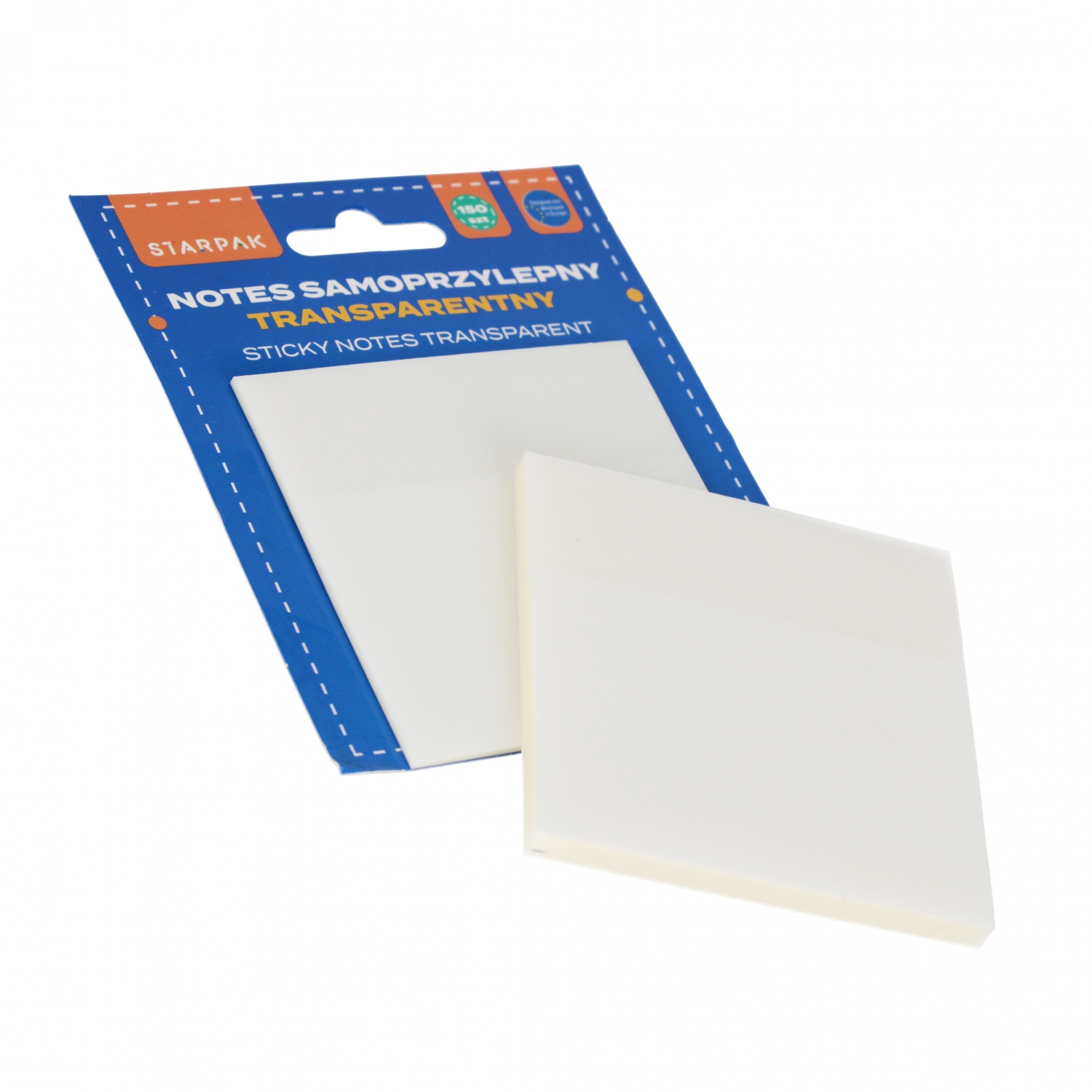 blocco note trasparente autoadesivo 150k starpak