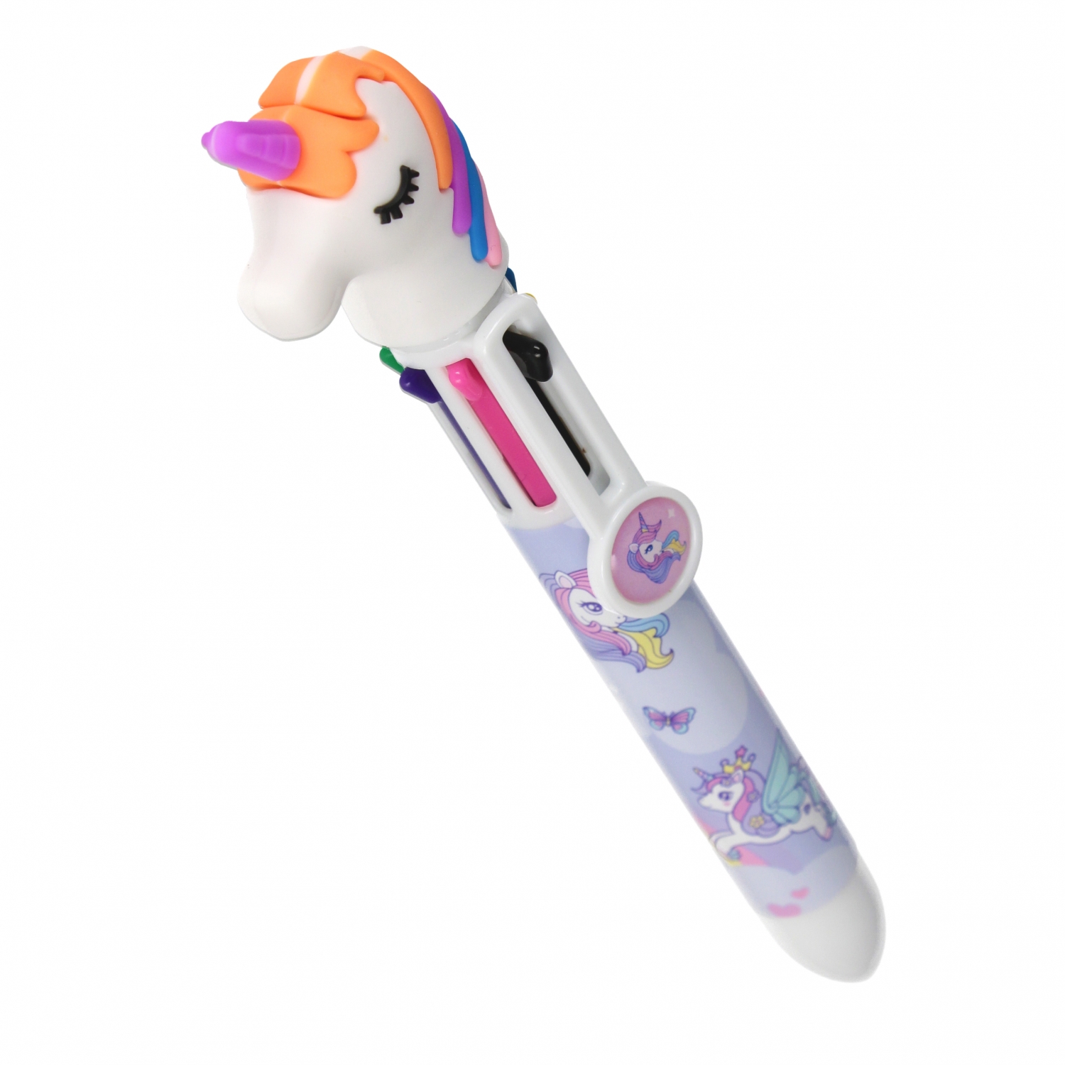 penna automatica 8 colori unicorno starpak bl