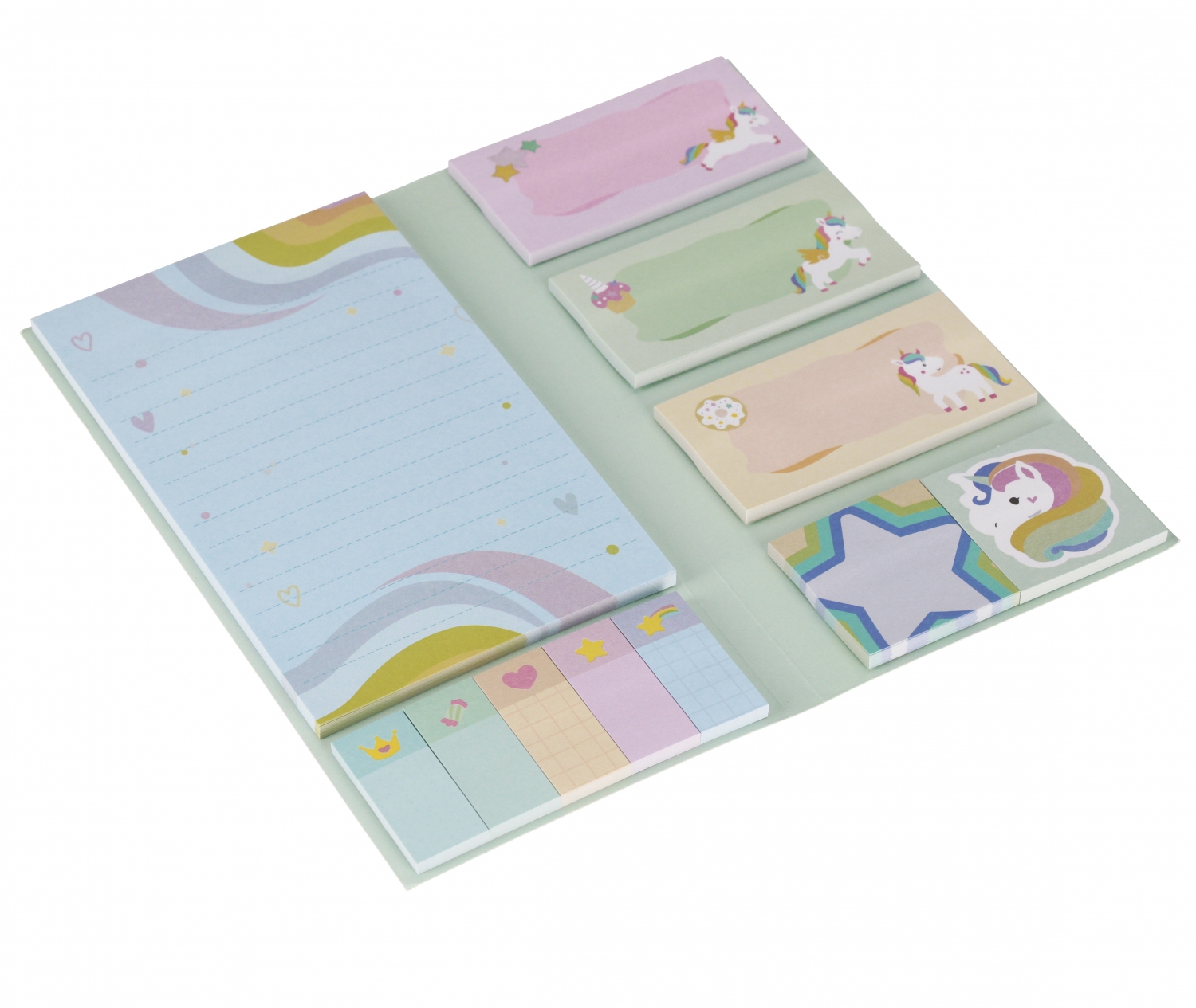 quaderno + segnalibri ind 200x100 unicorno borsa s