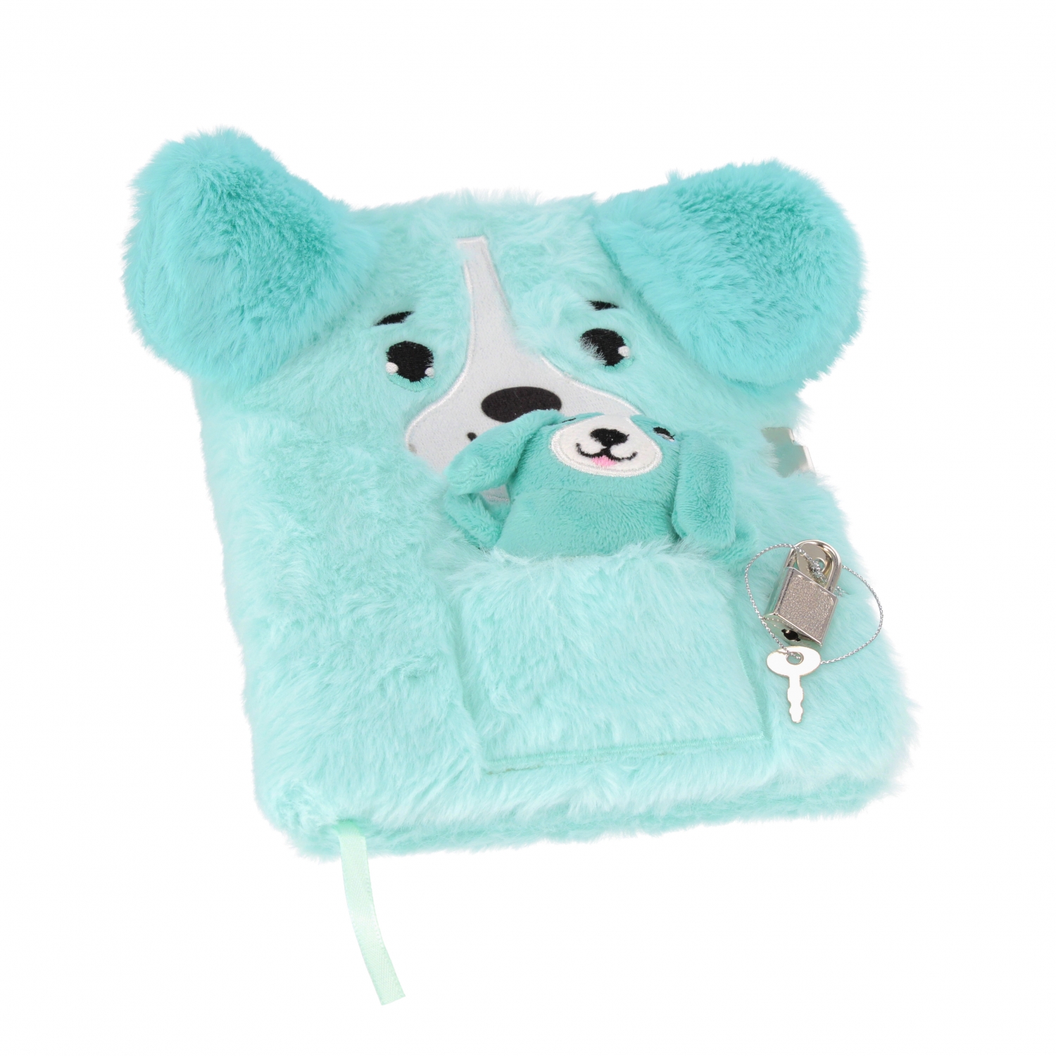 diario in peluche con chiusura a5/80k cane borsa s