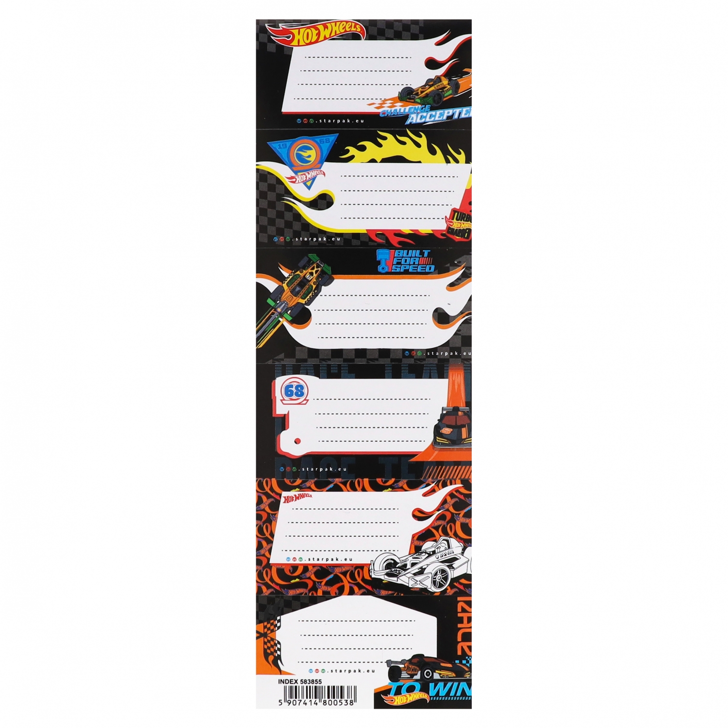 Adesivo per notebook Hot Wheels nero Starpak 25 25