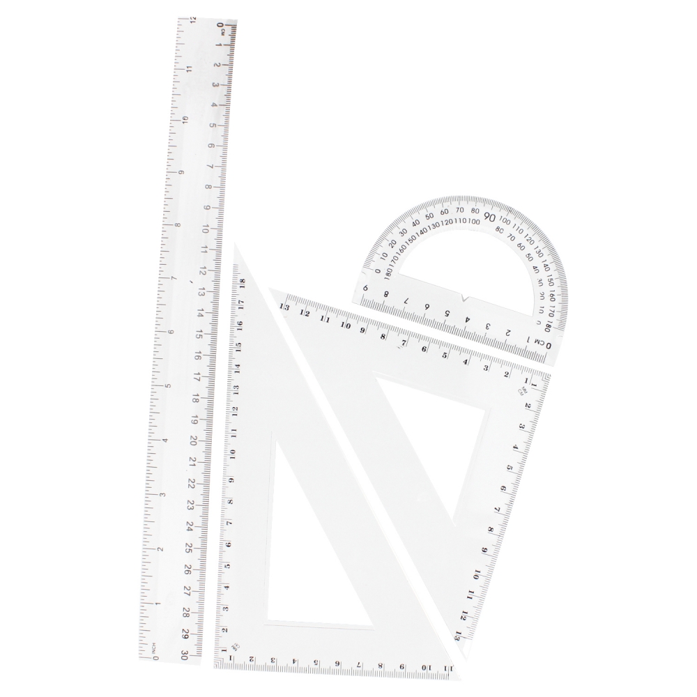 Set da scuola in plastica da 30 cm, 4 elementi