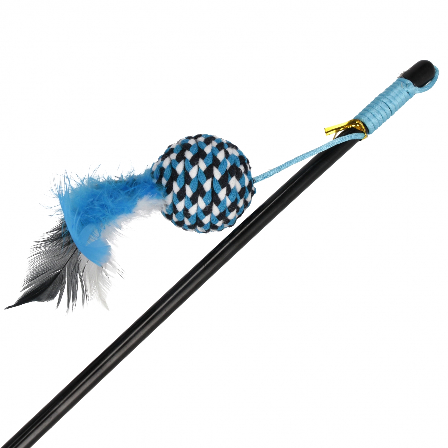 giocattolo per gatti canna da pesca palla 47cm tru