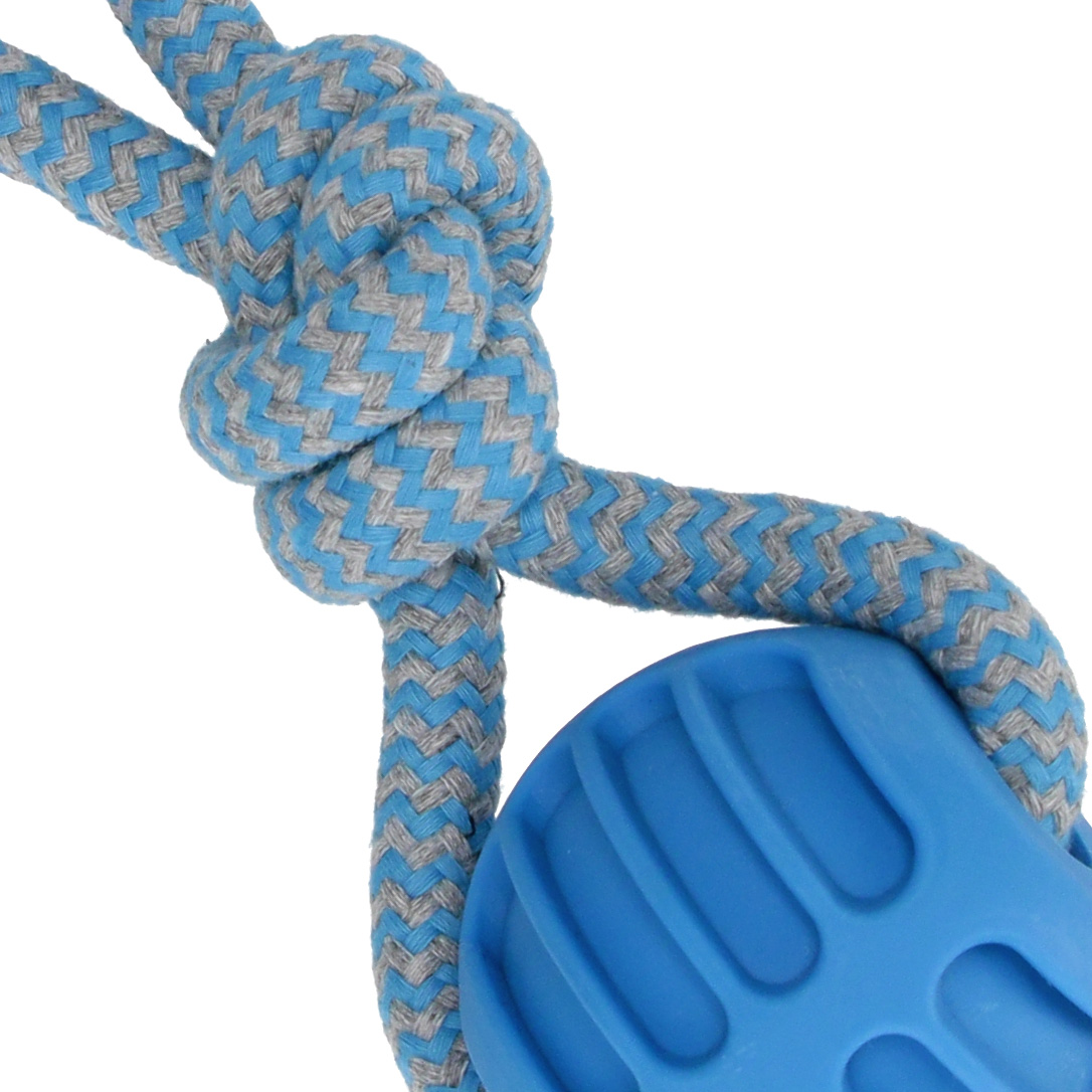 giocattolo per cani, palla da tiro blu da 20 cm, t