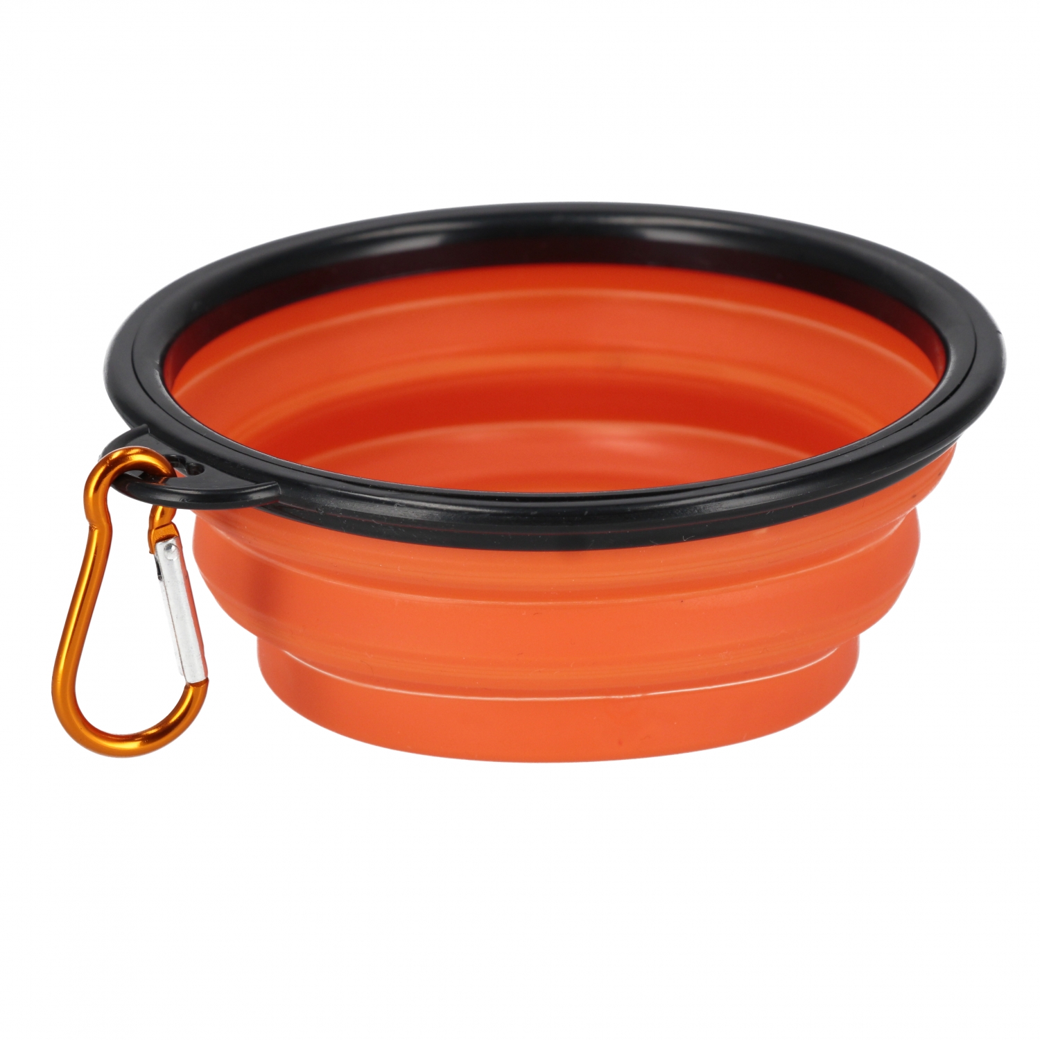 ciotola per animali pieghevole in silicone arancio